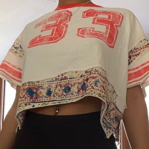 Free People jersey style crop tee